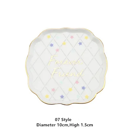 Нерегулярная керамическая тарелка милое ожерелье Ювелирная тарелка японский стиль керамическая тарелка для ужина для омлета на завтрак тарелка для десертов - Цвет: 07 Style