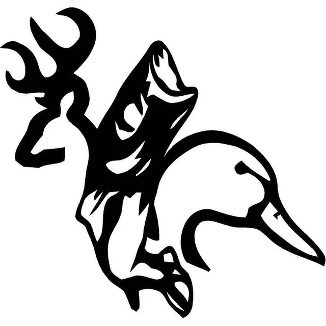 Download 15.3cm*14.6cm Browning Deer Duck Fish Cartoon Personalized ...