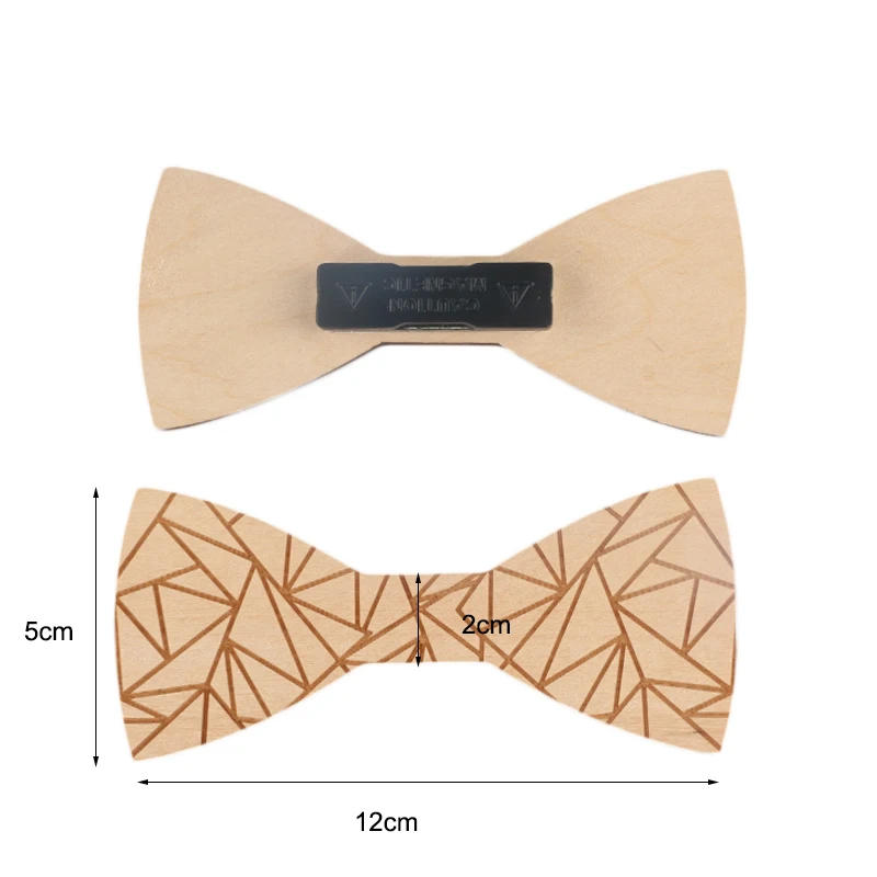 

Naiveroo Bridegroom Costume Decor Bowtie Plaid/Print/Geometric Chic Gifts Wooden Bow Ties Men Boy Women Party Butterfly Bowtie