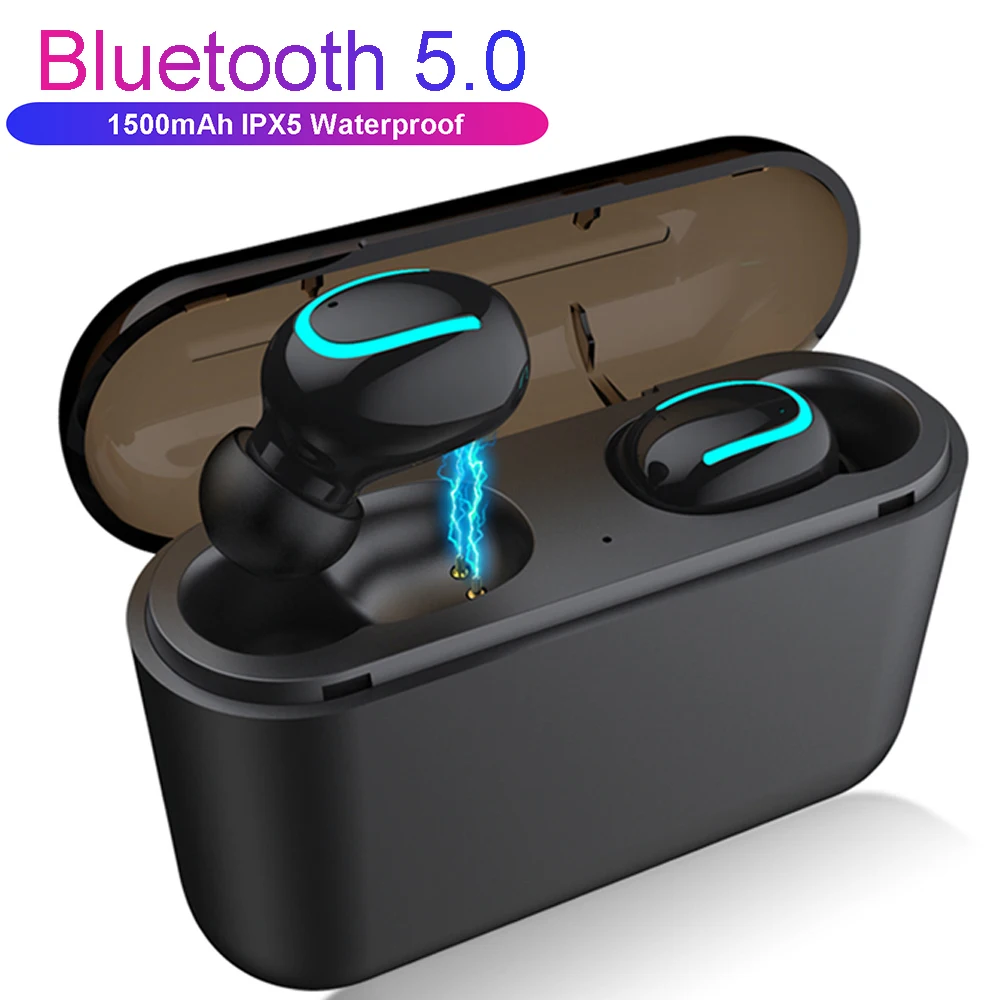 

Truly TWS Wireless Bluetooth 5.0 Earphone HBQ Q32 Music Stereo Mini Sports Earbuds With Mic Handsfree Headset For phone PK i10