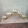 Support à gâteaux en métal doré, miroir, décoration de mariage, 2 ou 3 niveaux, présentoir à cupcakes, 1 à 5 pièces ► Photo 3/5
