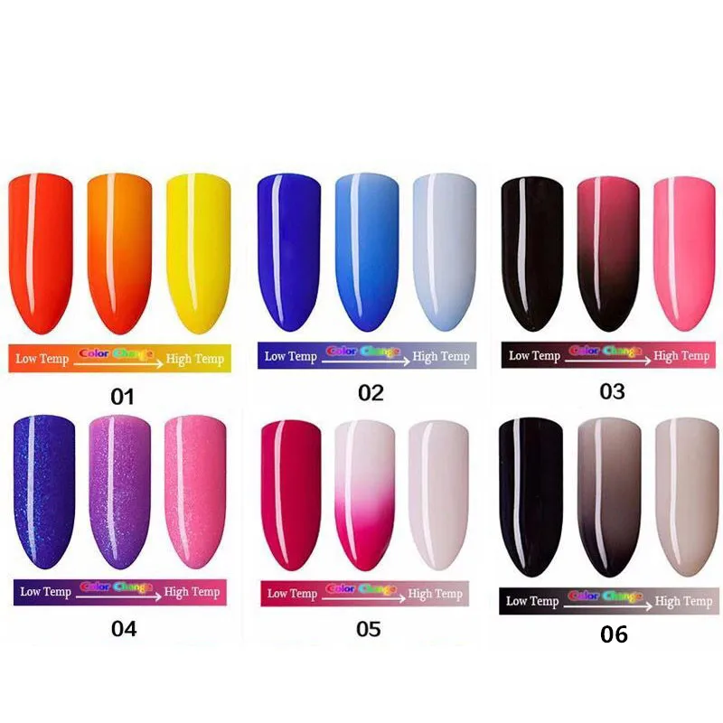 Термогель лак для ногтей температура сменить гель лак долговечный светодиодный краска для ногтей градиентный цвет s UV Хамелеон дизайн ногтей настроение цвет