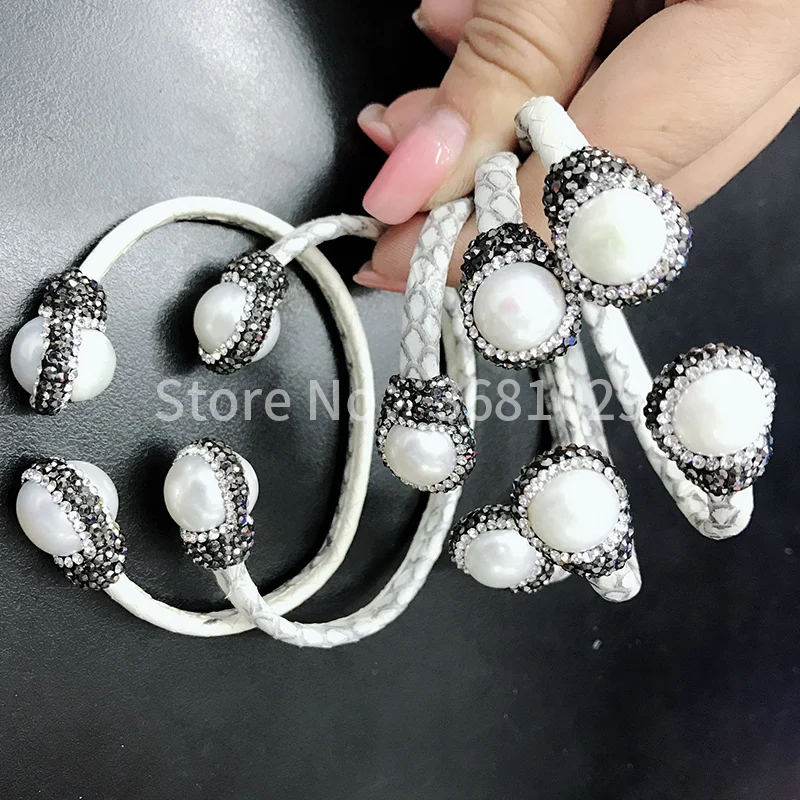 

Европейский и американский модный открытый жемчужный браслет, Классический круглый регулируемый браслет.