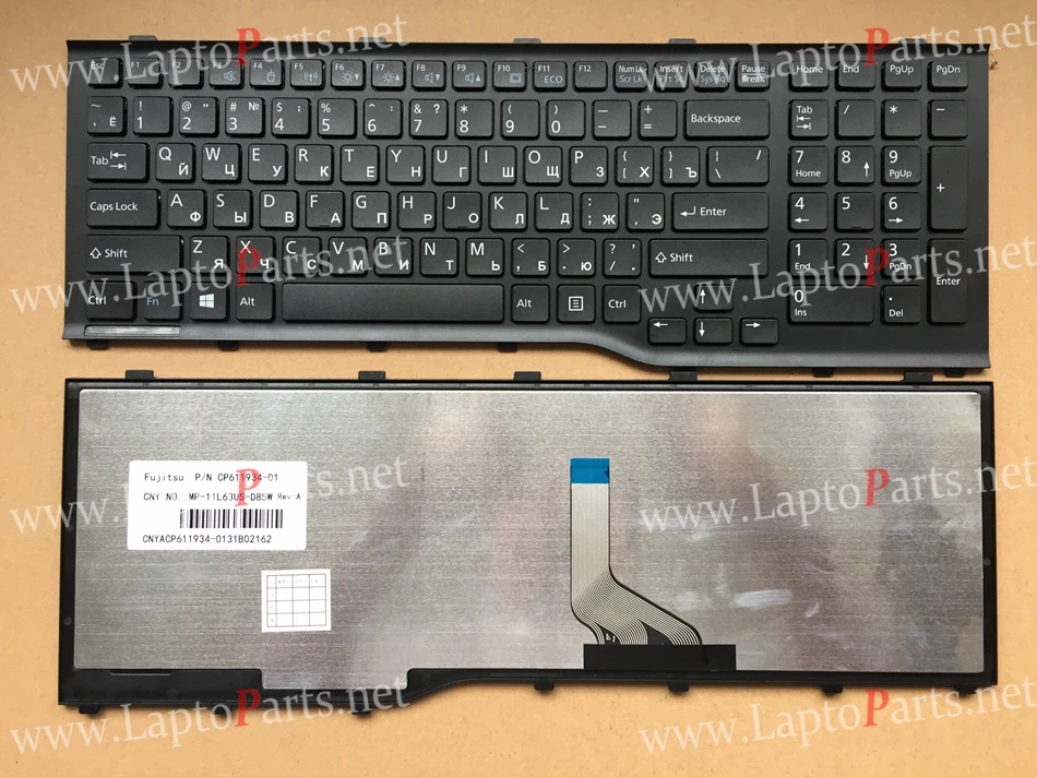 

New RU Russian Keyboard For Fujitsu Lifebook AH532 A532 N532 NH532 Black With Frame Laptop Keyboard