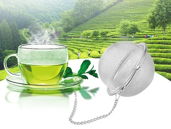

Free shipping 100pcs Stainless Steel Mesh Tea Balls 5cm Tea Infuser Strainers Filters Interval Diffuser for Tea Kitchen Dining