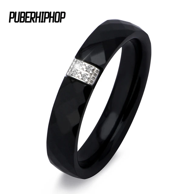 Unique Rings Women 3mm Black White Ceramic Ring For Women India Stone Crystal Co Unique Rings Women 3mm Black White Ceramic Ring For Women India Stone Crystal Co
