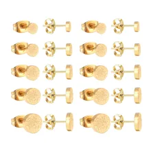 Роскошные модные женские серьги-гвоздики из нержавеющей стали 4-8 мм размер серьги 10 пар/лот