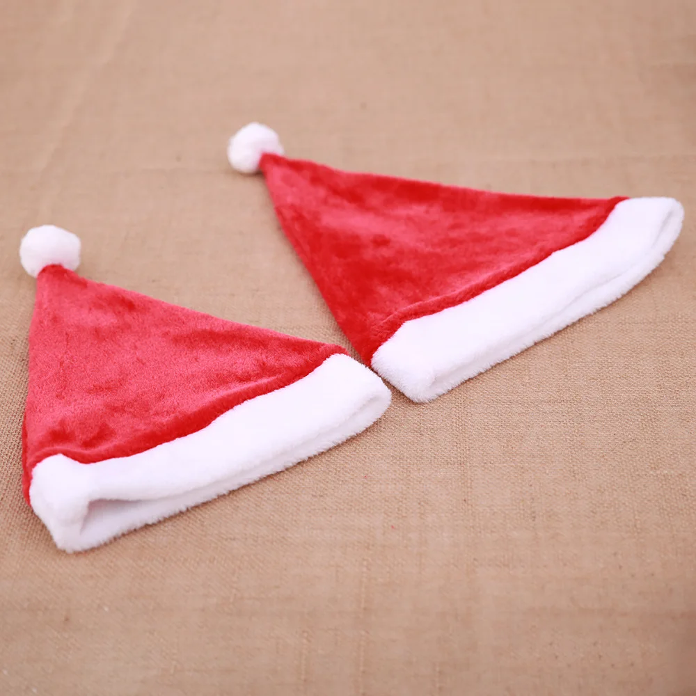 Рождественская шапка для детей и взрослых, плюшевая шапка Санта-Клауса для рождественской вечеринки, украшение на год, детский подарок