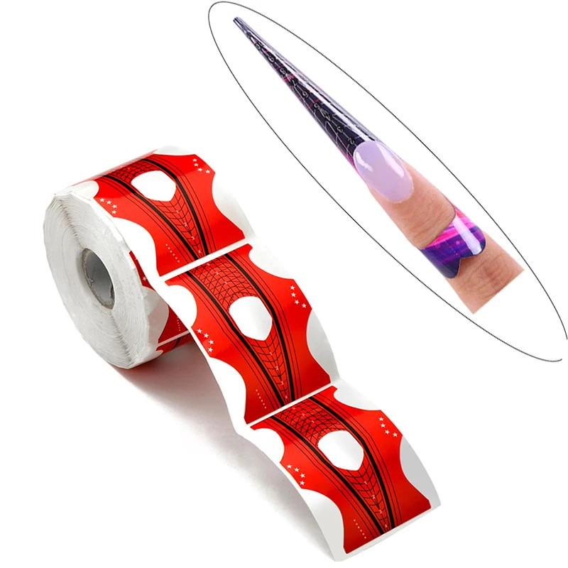 

100pcs Nail Form Set for Acrylic Extension UV Gel Square Sharp Rhombus Adhesive Long-Lasting DIY Manicure Nail Art Tool