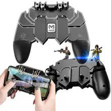 Nuevo controlador de juego para móvil AK66 seis dedos PUBG Gamepad Trigger Aim Button L1R1 Joystick disparador para IOS Android teléfono móvil