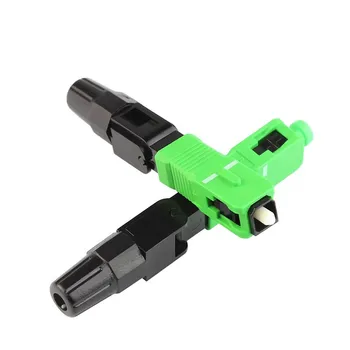 

100PCS FTTH SC APC single-mode fiber optic SC APC quick connector FTTH Fiber Optic Fast Connector SC Connector