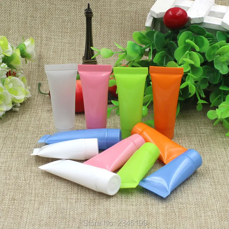 5ml 100pcs/lot Facial Cream Refillable Soft Tubes, Plastic Cosmetic