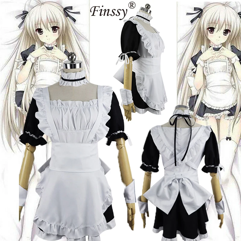 

Halloween Cosplay Anime Kasugano Sora Dress Black Lolita Dress Uniform Maid Cute Girls Sexy Lolita Maid Cosplay Costume Dress