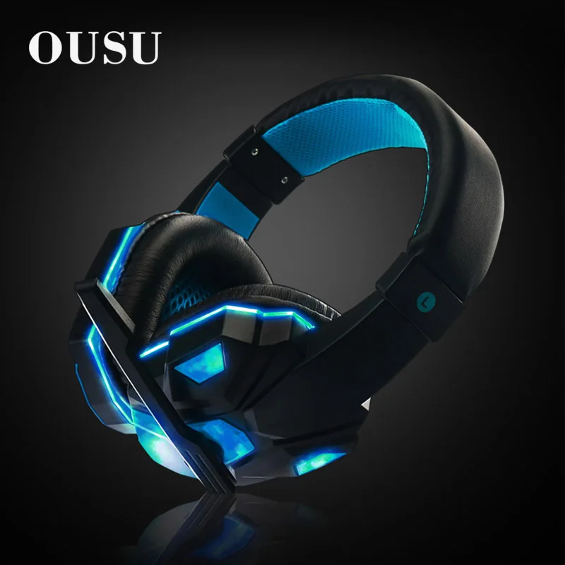 

OUSU 3.5mm hi fi Gaming Headset With Microphone Gamer Bass Headphones For Computer Noise Canceling Wired auriculares con cable