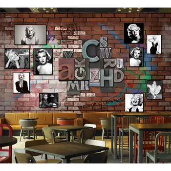 

Vintage Brick Wall Photo Wallpaper Mural Bar Cafe Home Decor Wall Paper 3D Living Room Behang Self Adhesive Vinyl/Silk Wallpaper