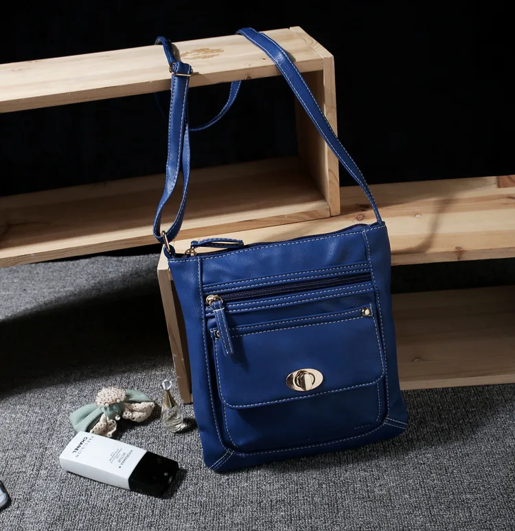 MJ Leather Messenger Bag Casual Women's Over-the-Shoulder Bags Brand Design Small PU Female Bags Crossbody Bucket Bag for Girls (25)