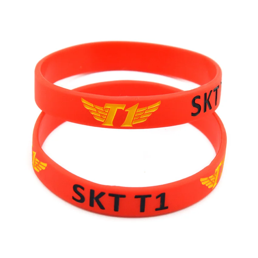 

OneBandaHouse 50PCS/Lot Professional Team Bracelet SKT T1 Origen Team Solomid and Fnatic Silicone Wristband
