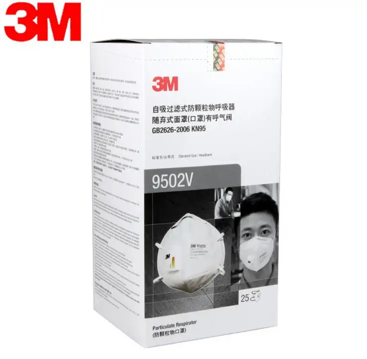 

3M 9502V Respirator 3m Mask KN95 Headband Respirator with Breathing Valve