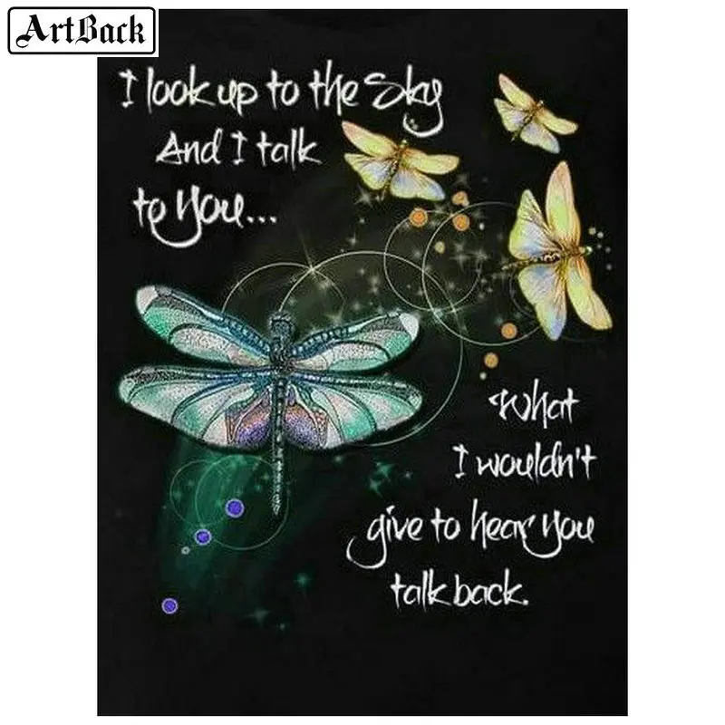 

5d diy diamond painting dragonfly landscape full square / round drill 3D diamond mosaic handmade diamond embroidery sticker