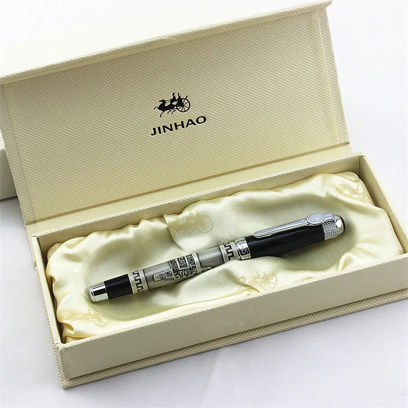 Jinhao 189 Китайская классическая культура "YI YAN JIU DING" шариковая ручка с подарочным корпусом Роскошные Металлические Шариковые Ручки ang подарочная коробка