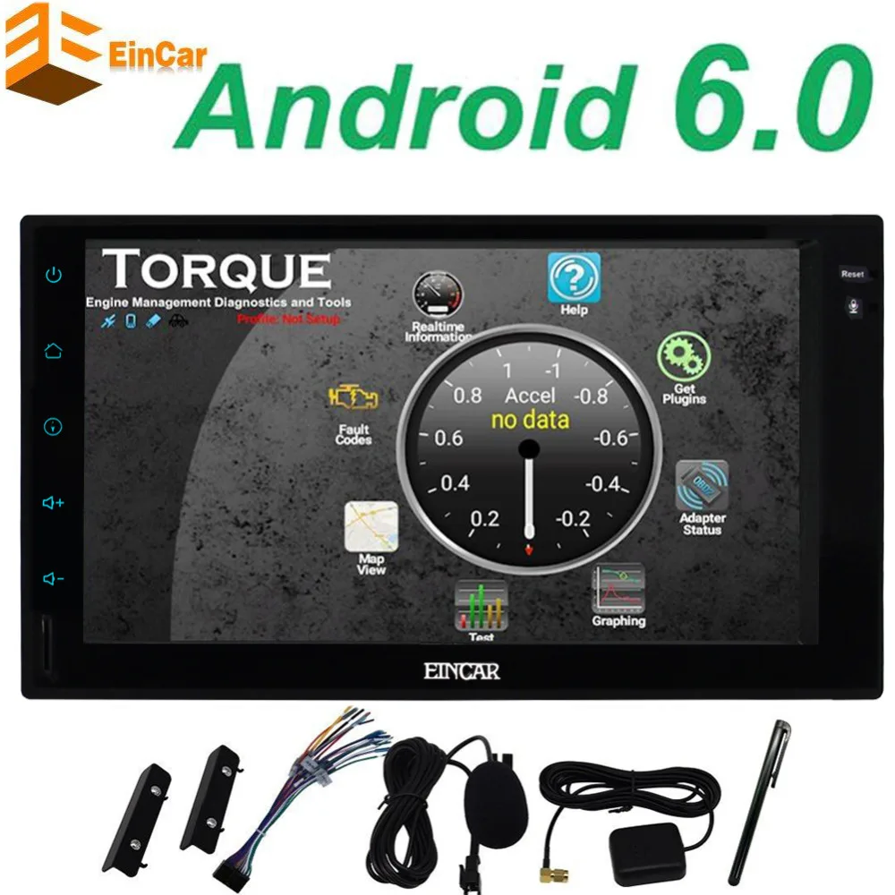 Android 6 0 Car font b Multimedia b font Player Car PC Tablet Double 2 din