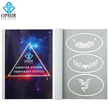 OPHIR 14X супер большой Аэрограф Вышивка Крестом Картины для аэрографии Временные татуировки Средства ухода за кожей живопись Трафареты буклет набор a4_ste5