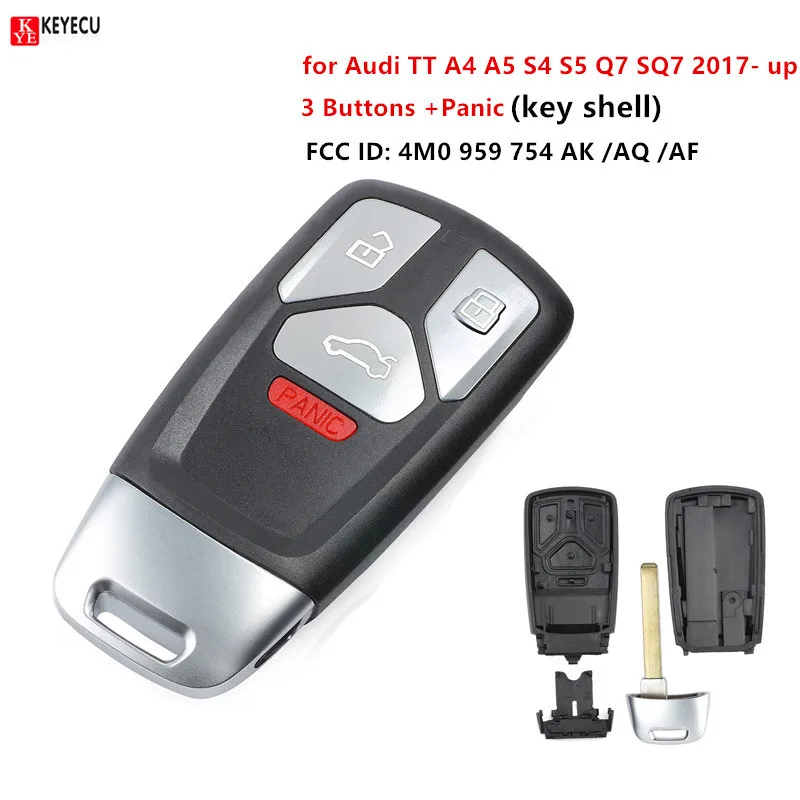 Смарт ключ Keyecu с 4 кнопками и дистанционным управлением чехол для Audi TT A4 A5 S4 S5 Q7 SQ7