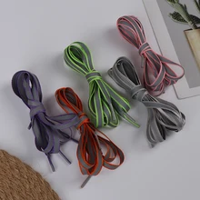 1 Pair 100cm Candy Color Shoelaces Flat Bootlace Reflective Shoe Laces