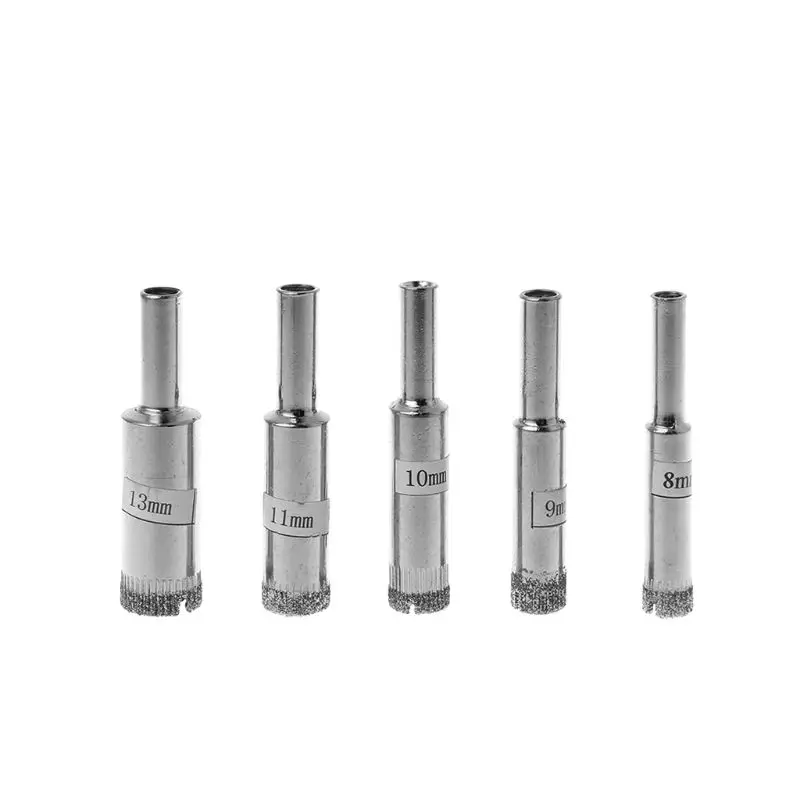 

1 Set 10Pcs 3-13mm Diamond Coated Core Saw Hole Drill Tool For Glass Marble Tiles