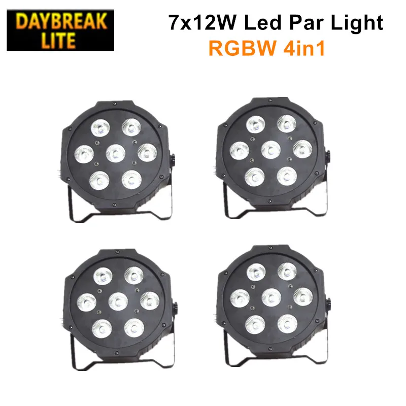 

Mini led par light 7x12w RGBW 4in1 flat par stage lighting DMX DJ wash up wash bar light