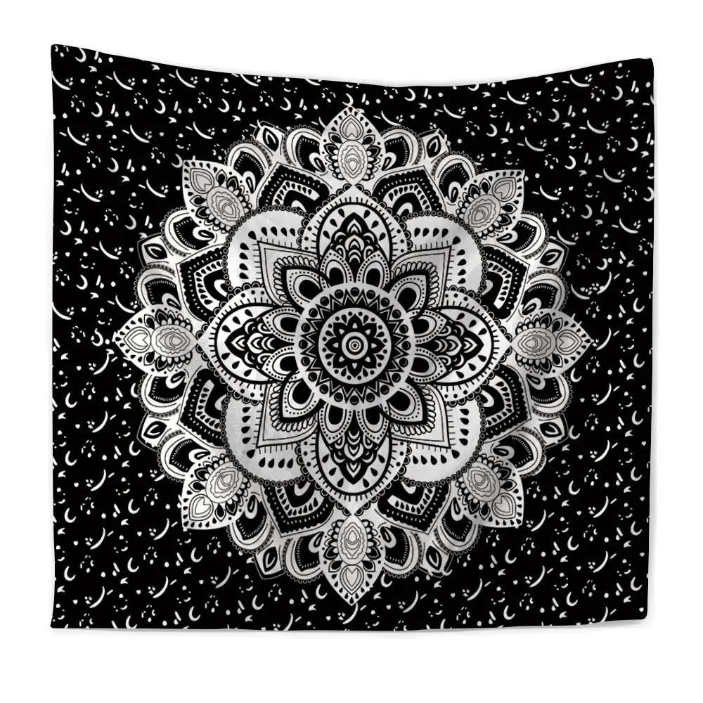 

India Large Mandala Tapestry Ethnic boho tapiz pared tela Wall Hanging Bohemian Beach Towel Polyester yoga mat datura carpet