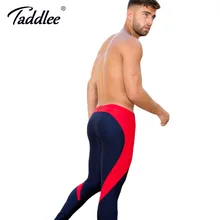 Taddlee брендовые сексуальные леггинсы мужские с низкой посадкой спандекс длинные брюки мужские колготки высокая эластичная нижняя часть активная тренировка Jogger Спортивные штаны новинка