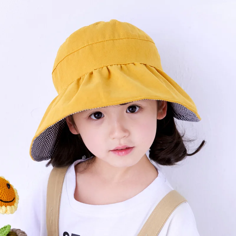 

Children's Empty Top Hat 3-7 Years Old Boys And Girls Big Visor Summer Thin Section Sunscreen Sun Hat