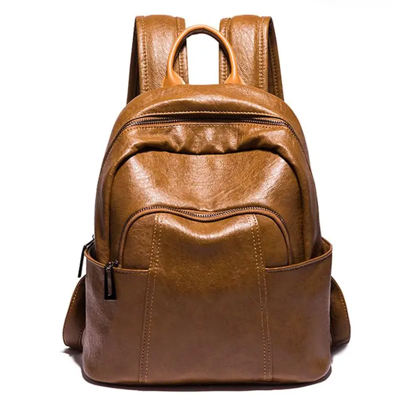 

Women Backpack Purse Soft PU Leather Fashion Anti-theft Lightweight School Ladies Travel Bag