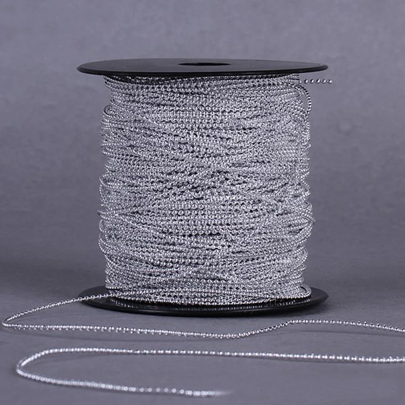 

100 Meters/Roll 1.5mm Gold Silver Artificial Pearl Beads Chain Wedding Party Accessories Christmas Tree Home Hanging Decoration