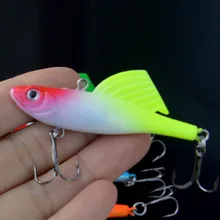 New 1pc 16g 6.5cm Soft Fishing Lures Pesca Hook VIB Silicone Lead Lure Bait Artificial Sinking Winter Ice Sea Fishing Bass
