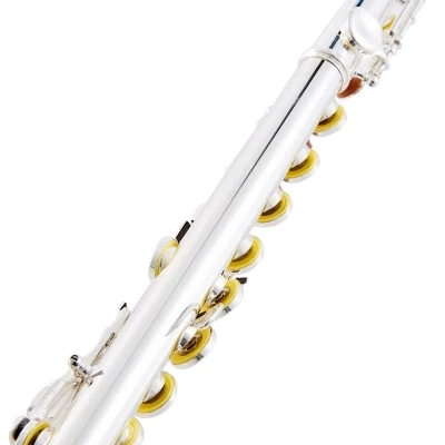 جديد سوزوكي حار الناي آلة موسيقية Flute16 Clated على C لحن E-مفتاح الناي الفضة مطلي الموسيقى المهنية الشحن مجانا