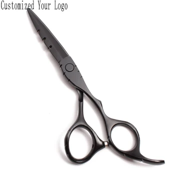 

5.5" 6.0" Customize Logo Black Stainless Straight Scissors Thinning Shears Pet Scissors Dog Grooming Scissors Dropshipping C1010