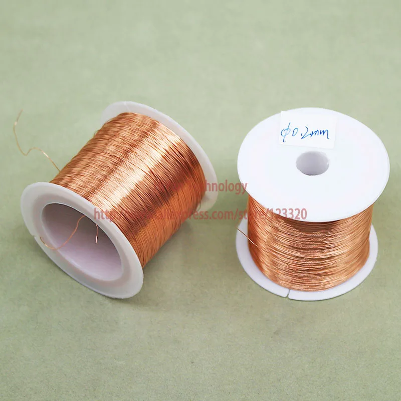 

(100Grams/lot) Polyurethane Enameled Copper Wire Diameter 0.20MM Varnished Copper Wires QA-1/155 2UEW Transformer Wire Jumper