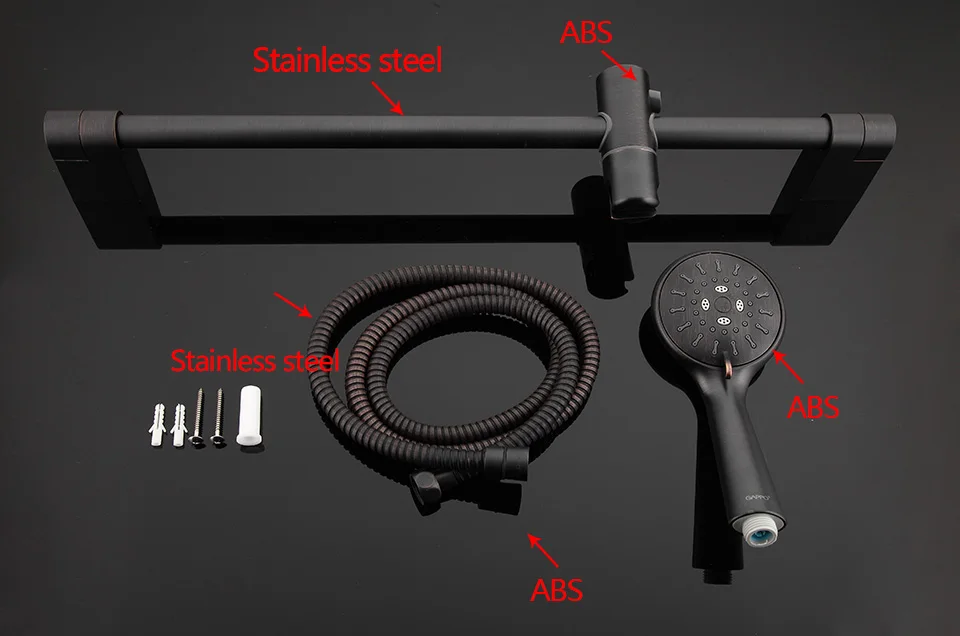 GAPPO горка для ванной комнаты из нержавеющей стали набор для душа ручной душ бар настенный ручной душ Набор шланг мыльница