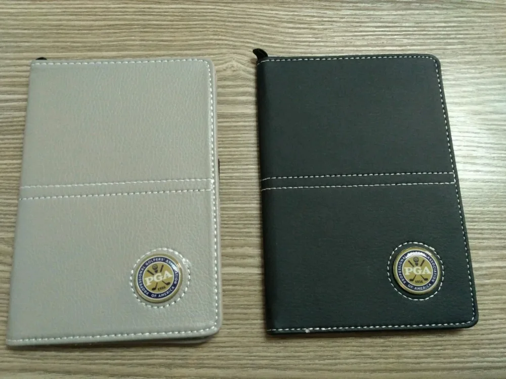 with magnet for ball marker landscape Unique leather golf scorecard holder new design golf score card yardage keeper book cover 3