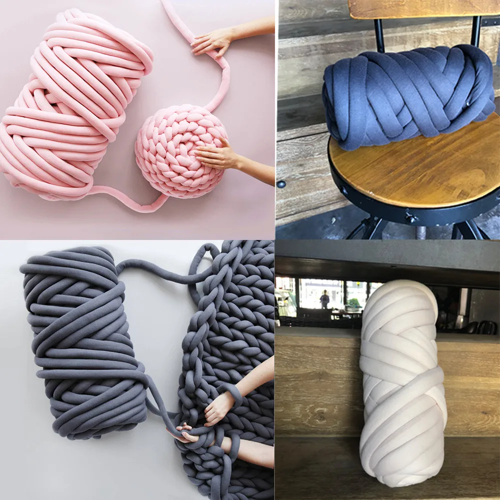 

2018 New Arrival Yarn Line Thread Core Yarn Blanket Line Super Coarse Line Knitting Wool Roving Crocheting DIY Sewing Yarn 500g