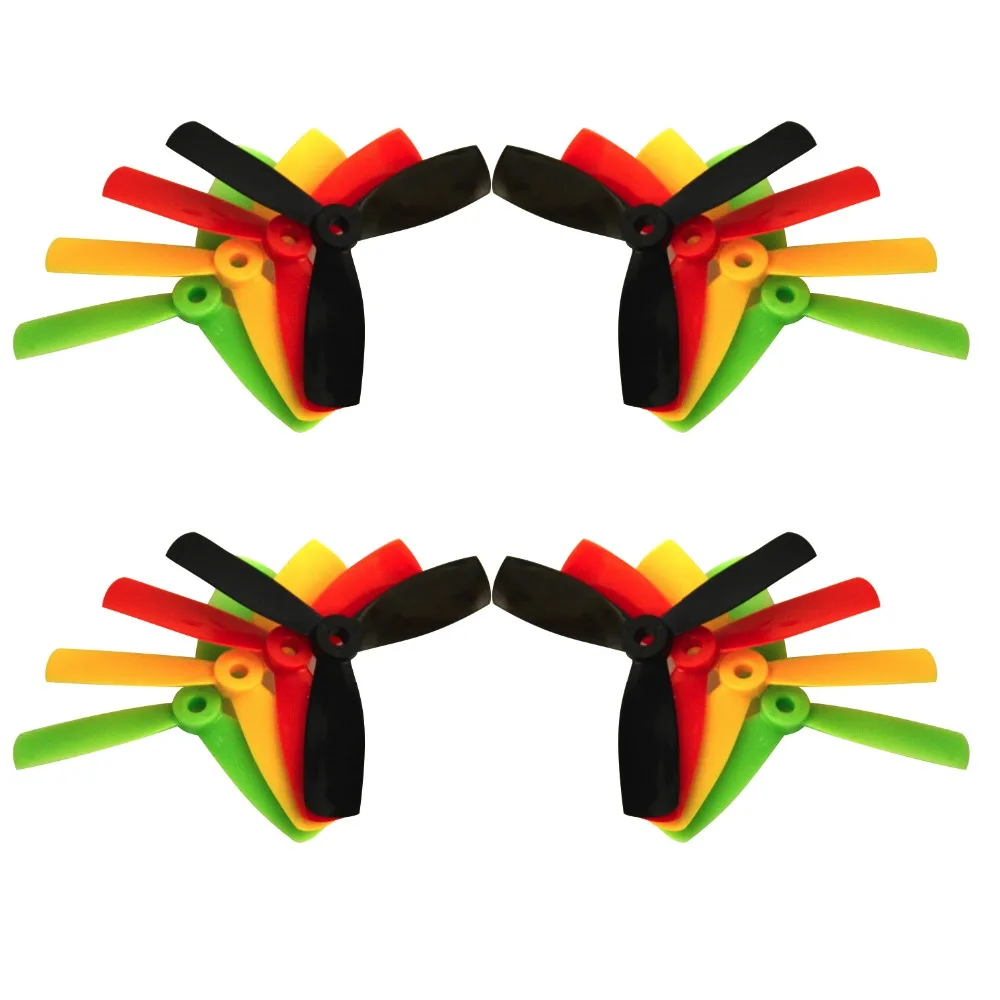 

8pairs Kingkong 4*4*3 4040 4 Inch 3-Blade Rainbow Colorful Propeller CW CCW for FPV Racer