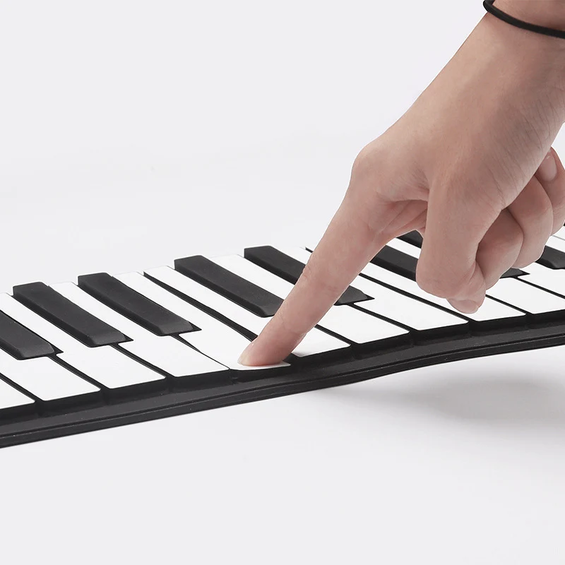  Portable Flexible Digital Keyboard Piano 61 Keys 128 Tones Rhythms Electronic Roll Up Piano Toys YS