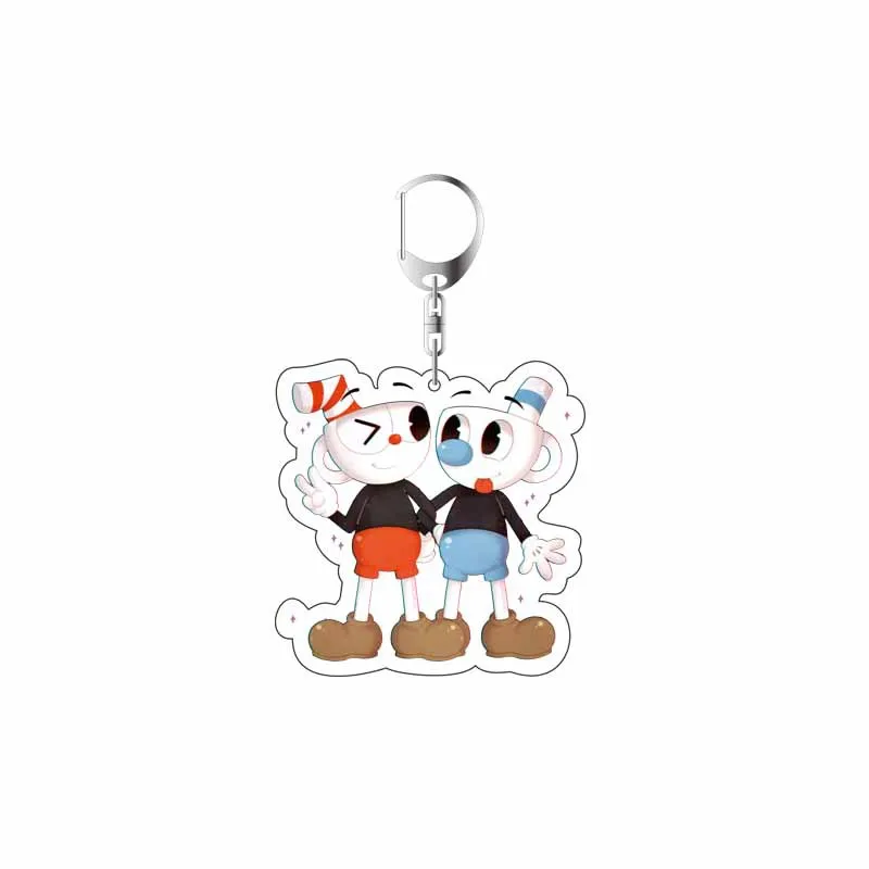 Брелок для игр Cuphead женщин и мужчин акриловый брелок ключей подарок 2020|Брелоки| |