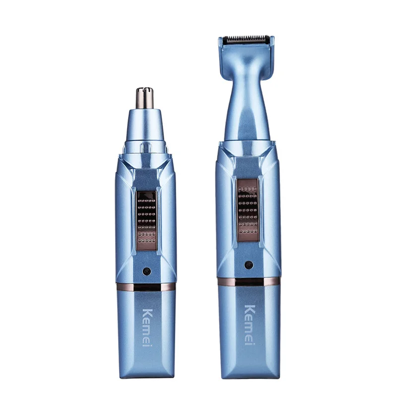 

Kemei KM-199 2 in 1 Nose Hair Trimmer Eyebrow Clipper Hair Removal Shaving Razor Beard Face Hairs Cut Shaping Razor Face Care