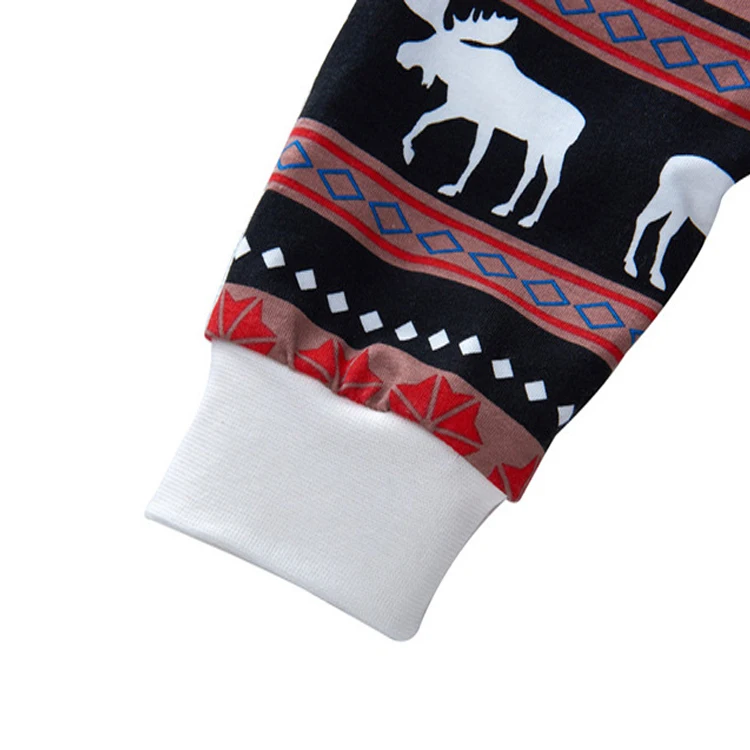 Cotton Unisex Pajama Set Full Sleeve Christmas Pijamas For Kids Boys Girls Children's Festival Gifts Babies Family Clothes Home (14)