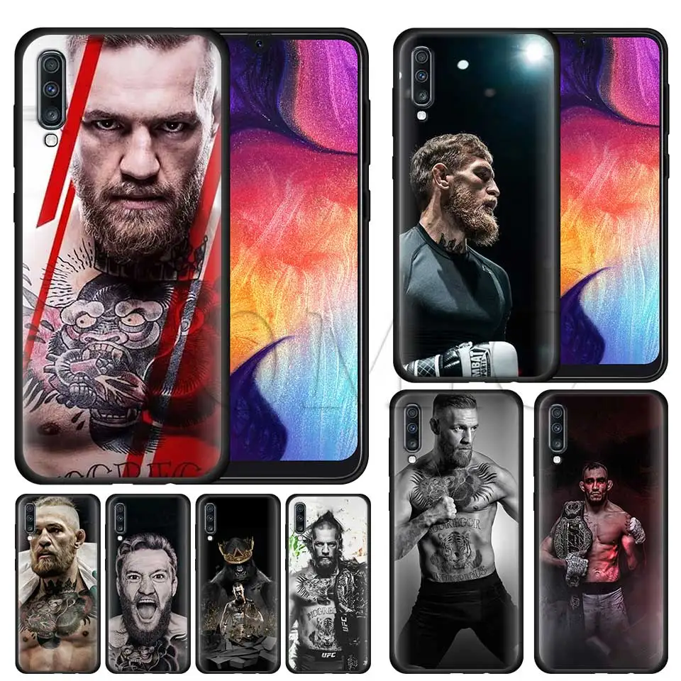 

Khabib v McGregor Ferguson Silicone Soft Case for Samsung Galaxy A50 A40 A70 A30 A20 A80 A6 A7 A8 Plus A9 2018 Black Case Coque