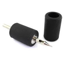 5 шт. покрытие рукоятки машинки для татуажа черный импорт Мягкий силикон Высокое качество татуировки резиновая ручка для 22 мм 25 мм Татуировка ручка