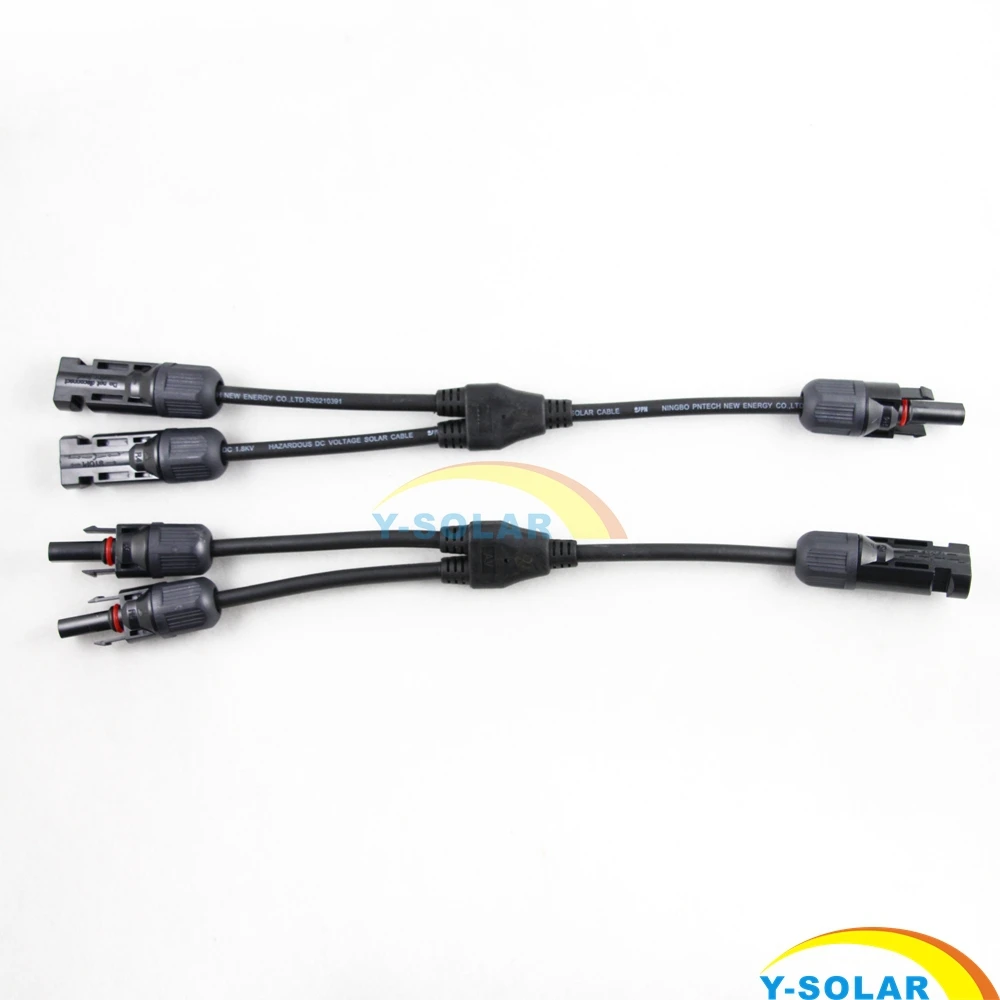 

1 Pair Solar Panel Y Type 1 to 2 MC4 Connectors M-FF and F-MM Branch Cable MC4 SLAR PANEL CONNECTOR